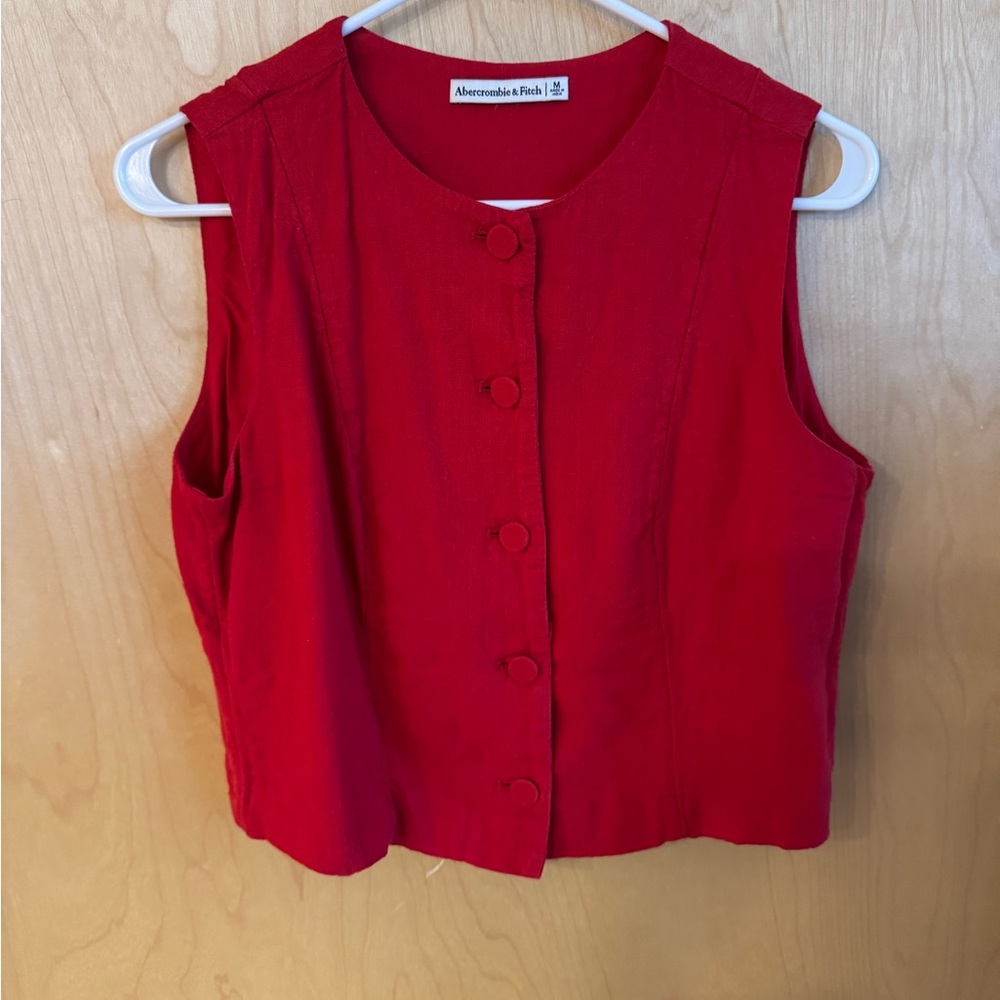 Abercrombie & Fitch Vibrant Red Top